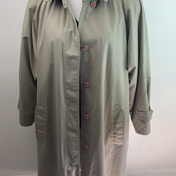 London Fog Thinsulate zip out quilted lining, classic tan trench coat EUC - Picture 5 of 14